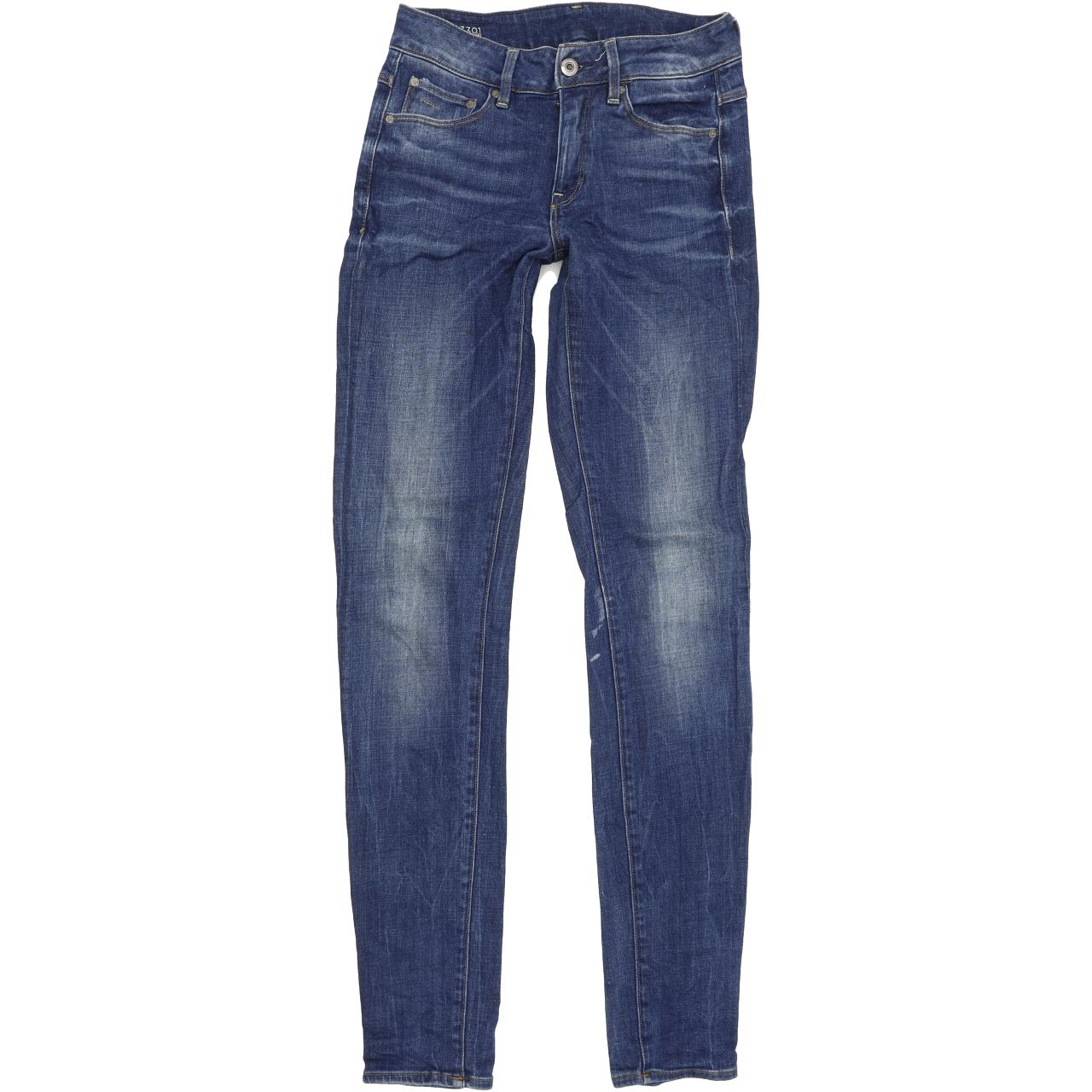 G-Star 3301 High Women Blue Skinny Slim Stretch Jeans W25 L32
