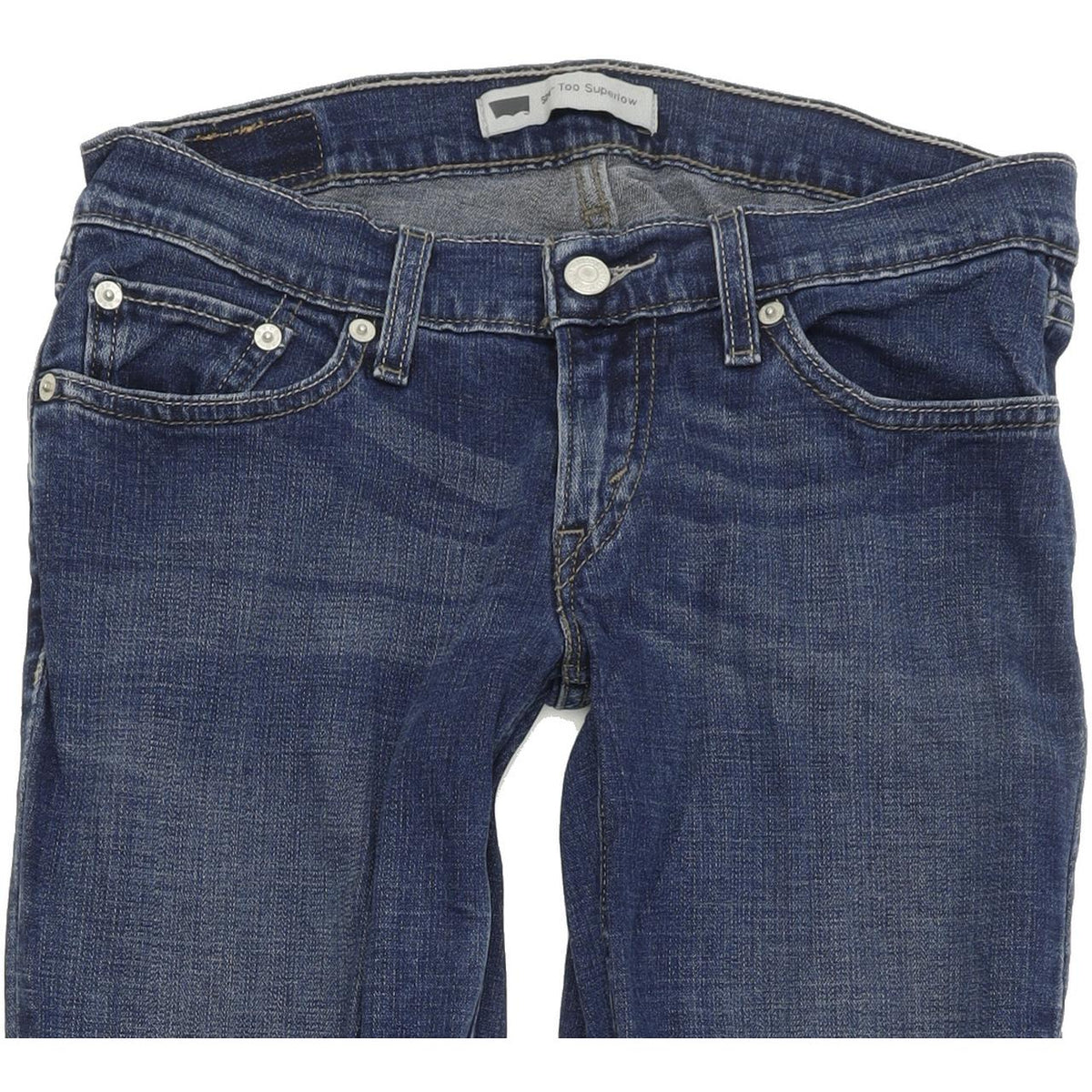 Levi's 524 too superlow Women Blue Skinny Slim Stretch Jeans W27 L32