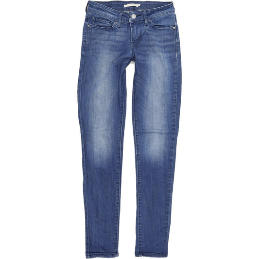 Levi's 711 Women Blue Skinny Regular Stretch Jeans W26 L30