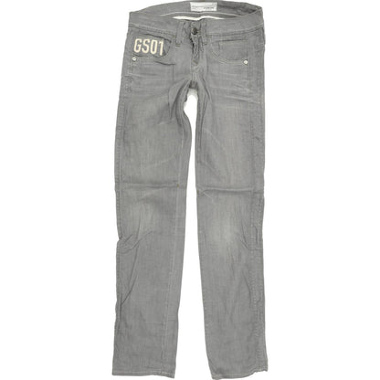 G-Star Women Grey Straight Regular Stretch Jeans W28 L32