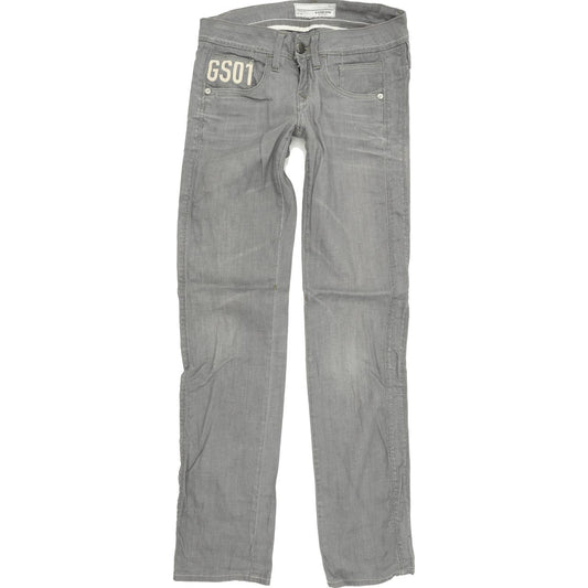 G-Star Women Grey Straight Regular Stretch Jeans W28 L32