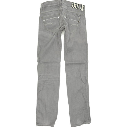 G-Star Women Grey Straight Regular Stretch Jeans W28 L32