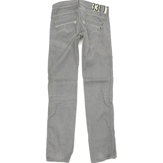 G-Star Women Grey Straight Regular Stretch Jeans W28 L32
