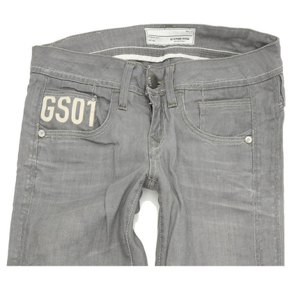 G-Star Women Grey Straight Regular Stretch Jeans W28 L32