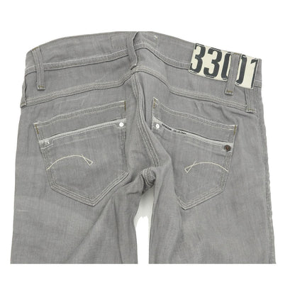 G-Star Women Grey Straight Regular Stretch Jeans W28 L32