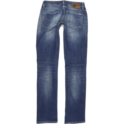 G-Star 3301 Women Blue Straight Regular Stretch Jeans W25 L32