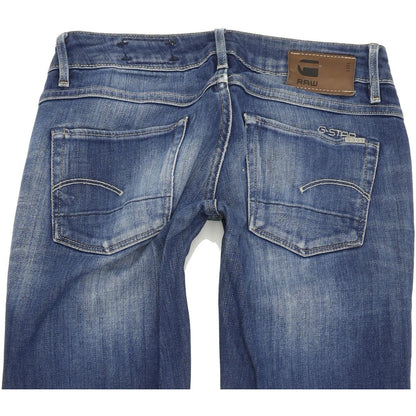 G-Star 3301 Women Blue Straight Regular Stretch Jeans W25 L32