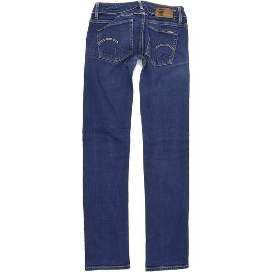 G-Star 3301 Women Blue Straight Regular Stretch Jeans W25 L30