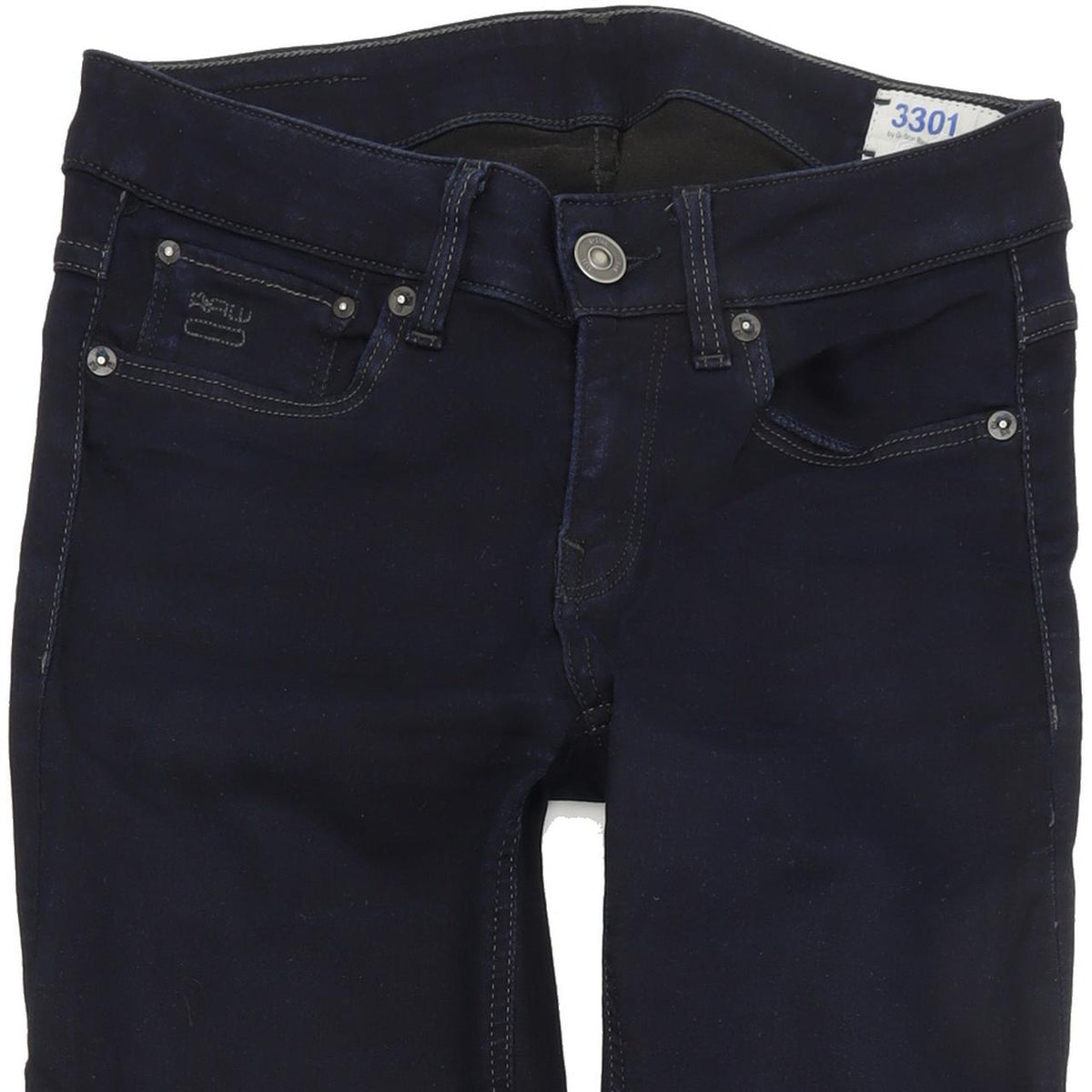 G-Star 3301 Contour Women Blue Skinny Slim Stretch Jeans W26 L34