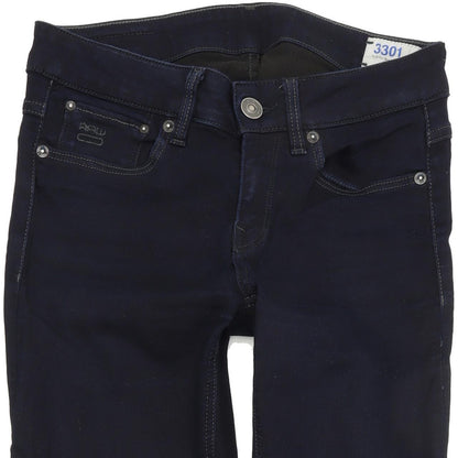 G-Star 3301 Contour Women Blue Skinny Slim Stretch Jeans W26 L34