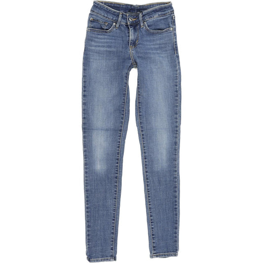 Levi's Women Blue Skinny Slim Stretch Jeans W24 L30