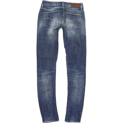 G-Star 3301 Women Blue Straight Slim Stretch Jeans W25 L32