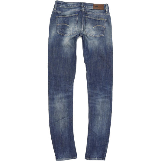 G-Star 3301 Women Blue Straight Slim Stretch Jeans W25 L32