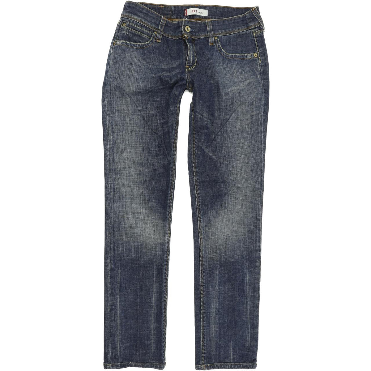 Levi's 571 Women Blue Straight Slim Stretch Jeans W30 L31
