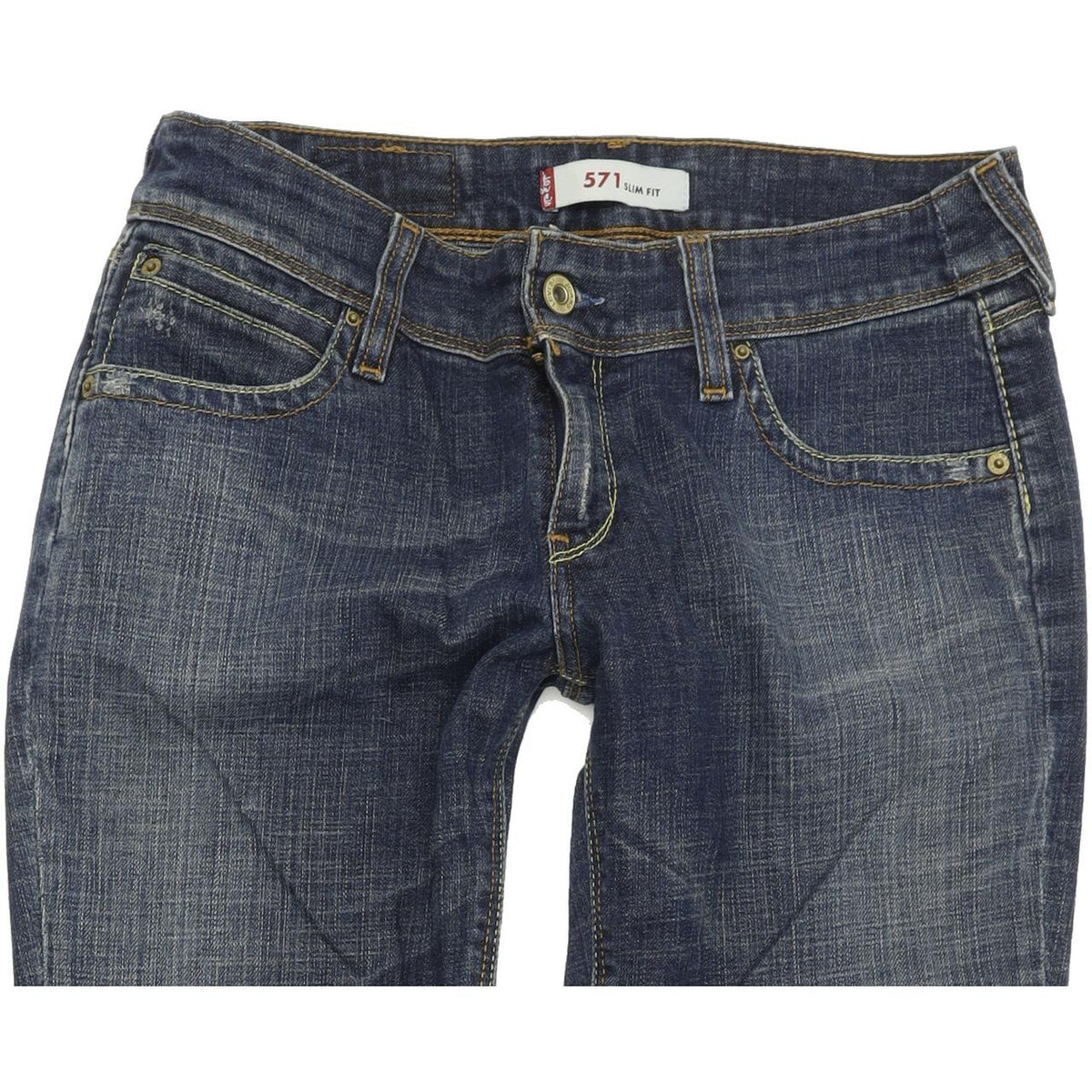 Levi's 571 Women Blue Straight Slim Stretch Jeans W30 L31
