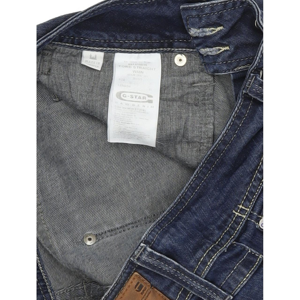 G-Star Ford Women Blue Straight Regular Stretch Jeans W31 L30
