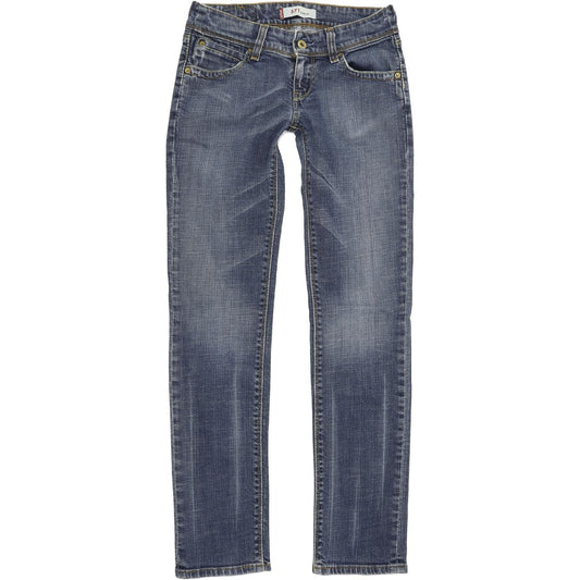 Levi's 571 Women Blue Straight Slim Stretch Jeans W28 L32