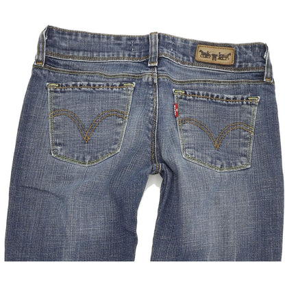 Levi's 571 Women Blue Straight Slim Stretch Jeans W28 L32