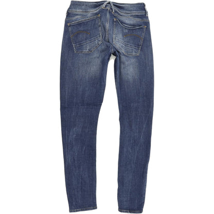 G-Star Lynn D-Mid Women Blue Skinny Slim Stretch Jeans W28 L28