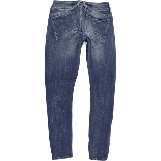 G-Star Lynn D-Mid Women Blue Skinny Slim Stretch Jeans W28 L28