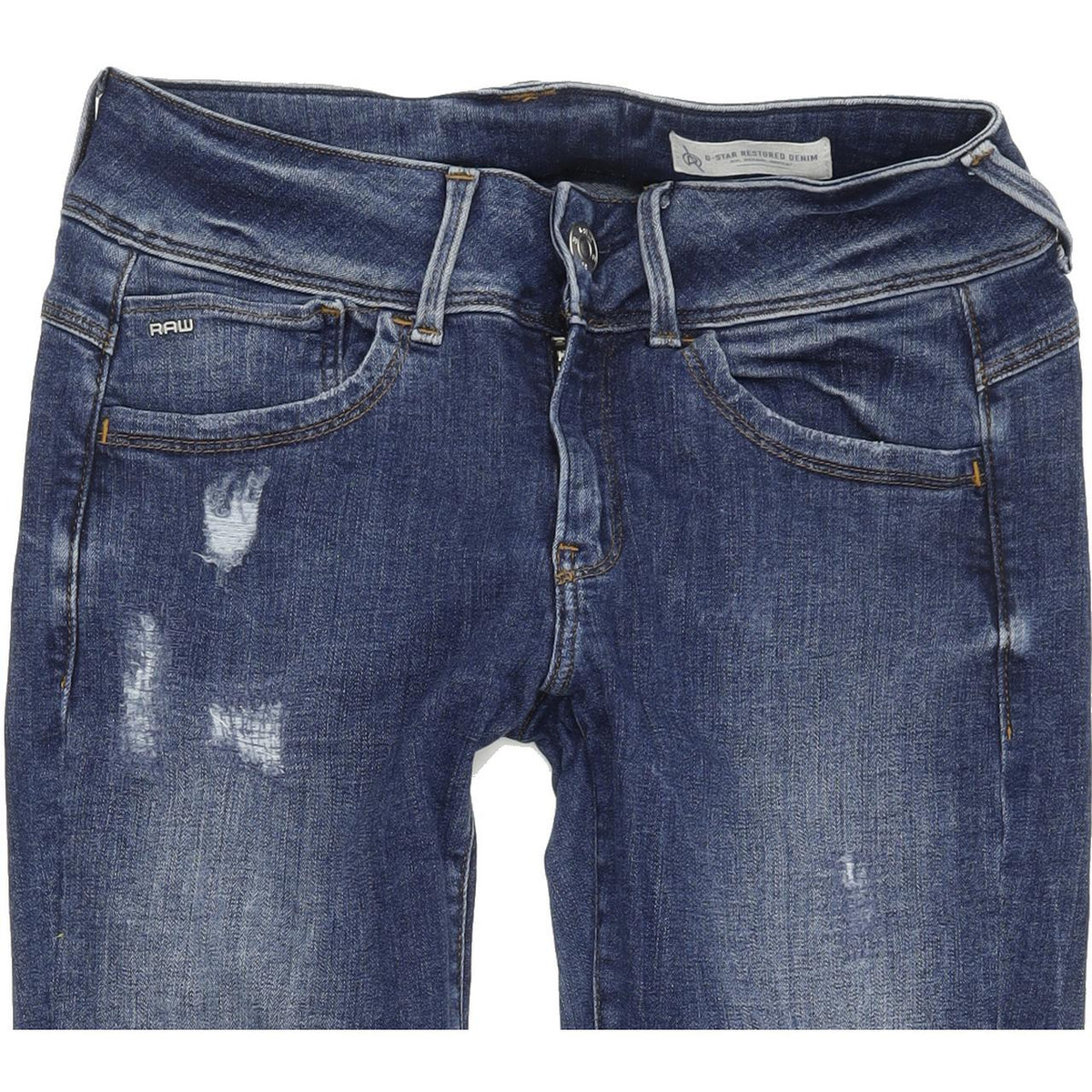 G-Star Lynn D-Mid Women Blue Skinny Slim Stretch Jeans W28 L28