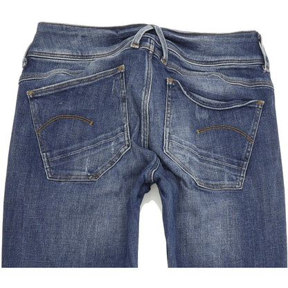 G-Star Lynn D-Mid Women Blue Skinny Slim Stretch Jeans W28 L28