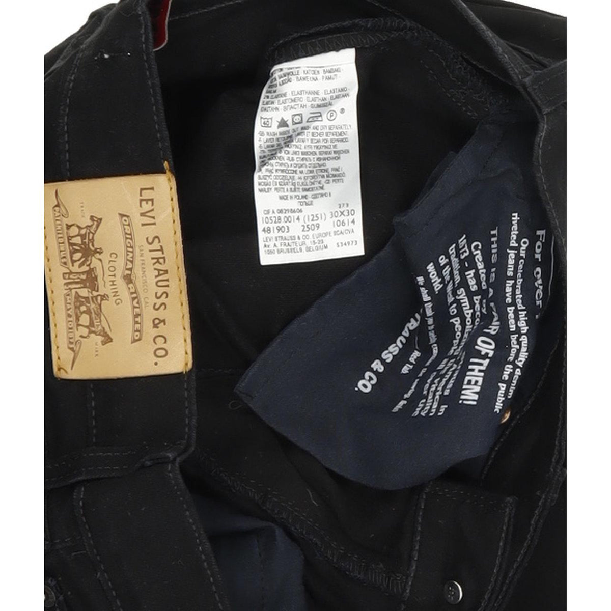 Levi's 528 Women Black Straight Regular Stretch Jeans W30 L29