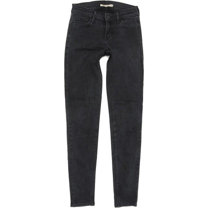 Levi's 710 Super Women Charcoal Skinny Slim Stretch Jeans W26 L30