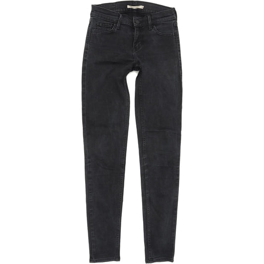 Levi's 710 Super Women Charcoal Skinny Slim Stretch Jeans W26 L30