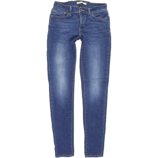 Levi's 710 Women Blue Skinny Slim Stretch Jeans W27 L30