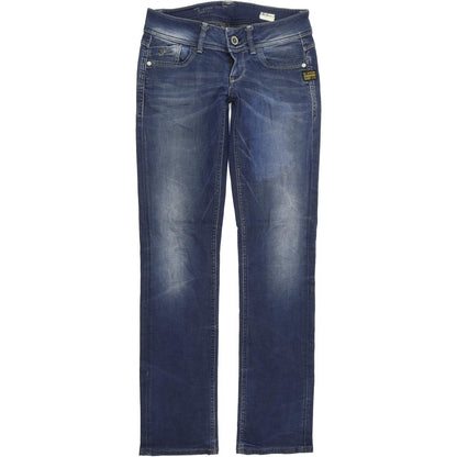 G-Star Women Blue Straight Regular Stretch Jeans W28 L33