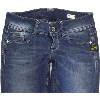 G-Star Women Blue Straight Regular Stretch Jeans W28 L33