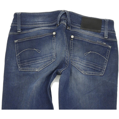 G-Star Women Blue Straight Regular Stretch Jeans W28 L33