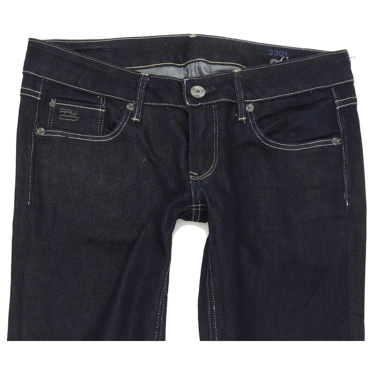 G-Star 3301 Women Blue Straight Regular Jeans W30 L30