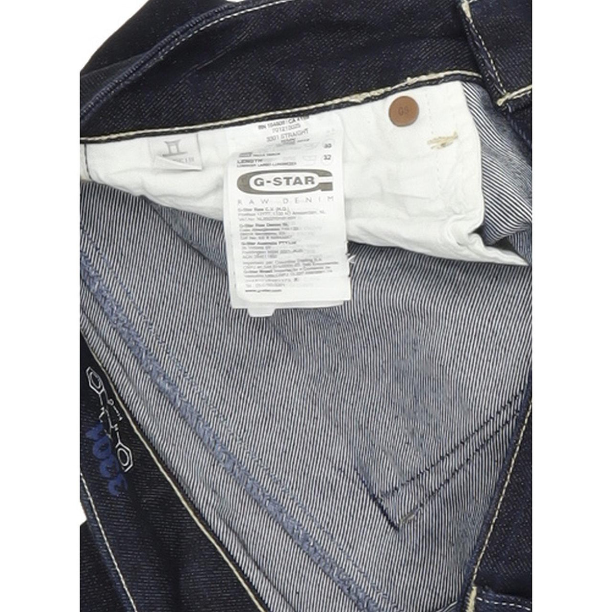 G-Star 3301 Women Blue Straight Regular Jeans W30 L30