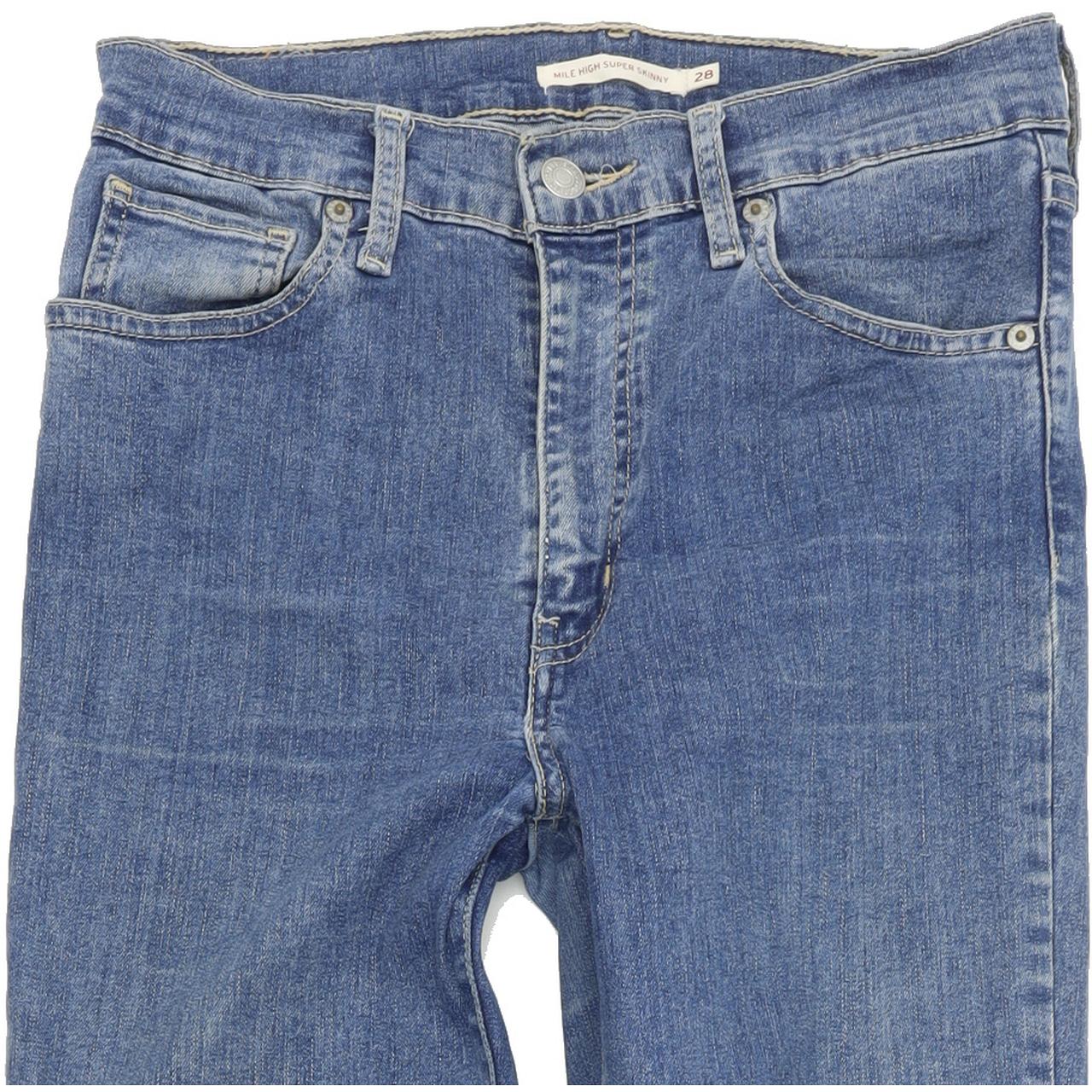 Levi's Mile High Super Women Blue Skinny Slim Stretch Jeans W28 L32