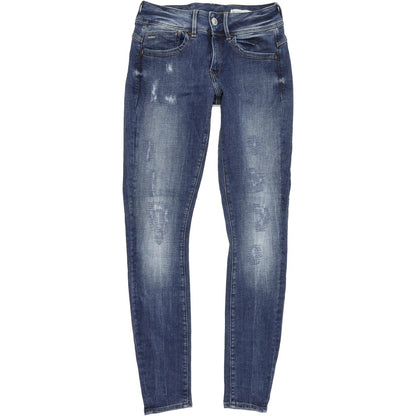 G-Star Lynn D-Mid Women Blue Skinny Slim Stretch Jeans W28 L30