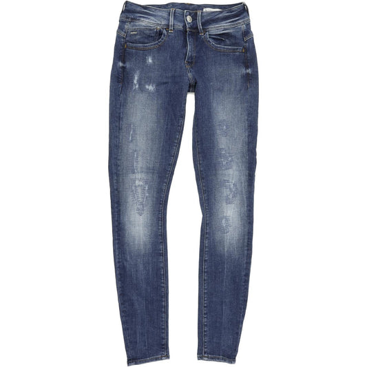 G-Star Lynn D-Mid Women Blue Skinny Slim Stretch Jeans W28 L30