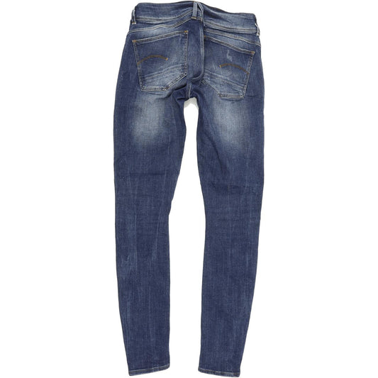 G-Star Lynn D-Mid Women Blue Skinny Slim Stretch Jeans W28 L30