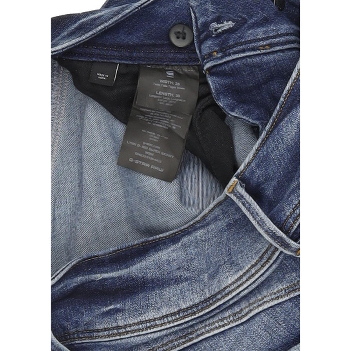 G-Star Lynn D-Mid Women Blue Skinny Slim Stretch Jeans W28 L30