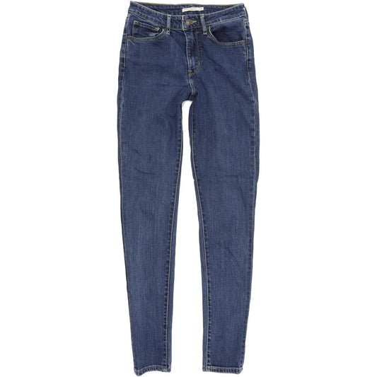 Levi's 722 High Rise Women Blue Skinny Slim Stretch Jeans W27 L32
