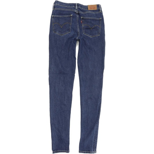 Levi's 722 High Rise Women Blue Skinny Slim Stretch Jeans W27 L32