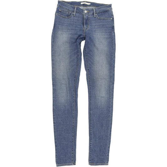 Levi's 711 Women Blue Skinny Slim Stretch Jeans W28 L34