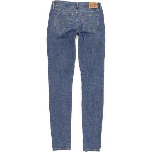 Levi's 711 Women Blue Skinny Slim Stretch Jeans W28 L34