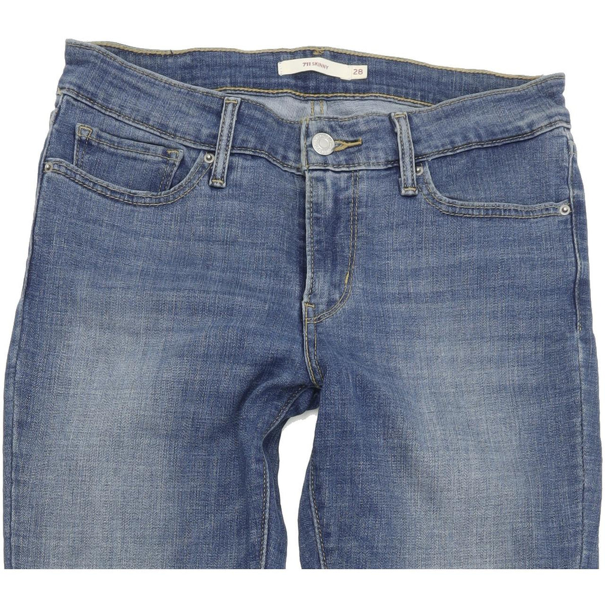 Levi's 711 Women Blue Skinny Slim Stretch Jeans W28 L34