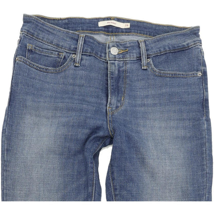 Levi's 711 Women Blue Skinny Slim Stretch Jeans W28 L34