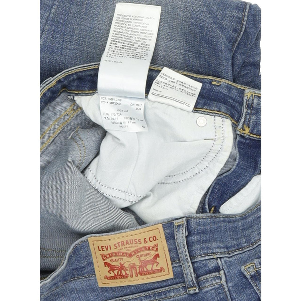 Levi's 711 Women Blue Skinny Slim Stretch Jeans W28 L34