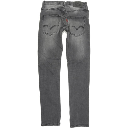 Levi's 520 Men Grey Tapered Slim Stretch Jeans W26 L30