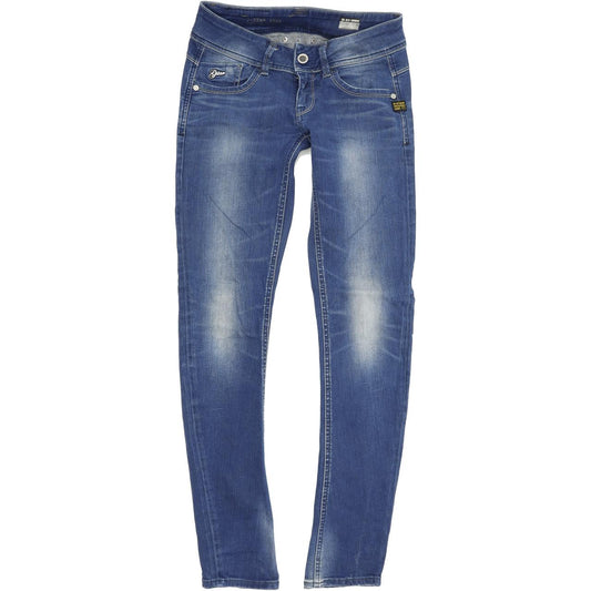 G-Star Lynn Women Blue Skinny Slim Stretch Jeans W26 L31