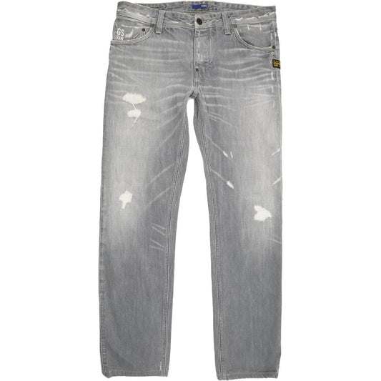 G-Star 3301 Men Grey Straight Regular Jeans W36 L33